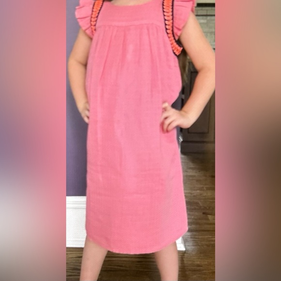 Roller Rabbit Kids Size 8 Pink Sundress with Flutter Sleeves